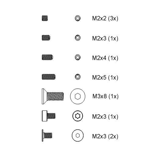 No. 162 - Scorpion screw kit